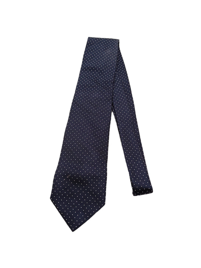 Massimo Dutti Men's Tie Blue 100% Silk