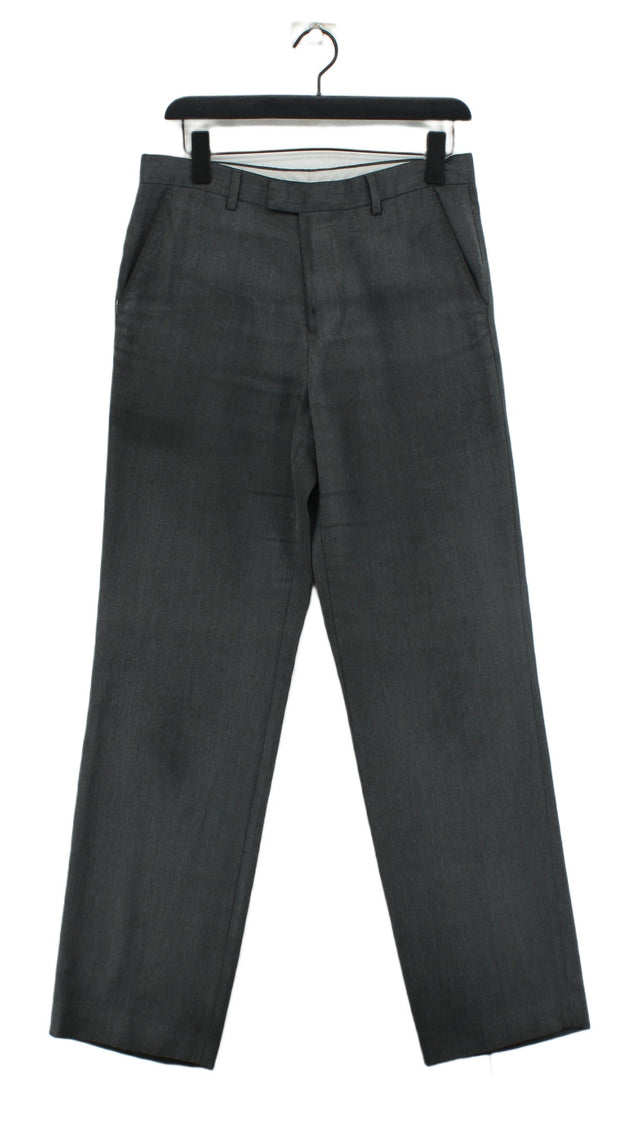 Burton Men's Suit Trousers W 32 in Grey 100% Other