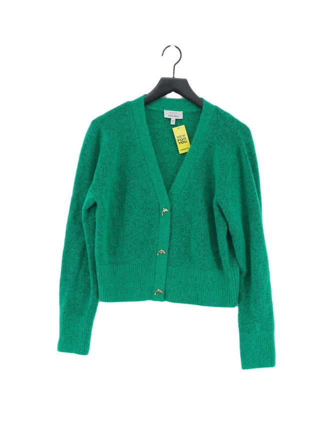 & Other Stories Women's Cardigan M Green Wool with Elastane, Mohair, Polyamide
