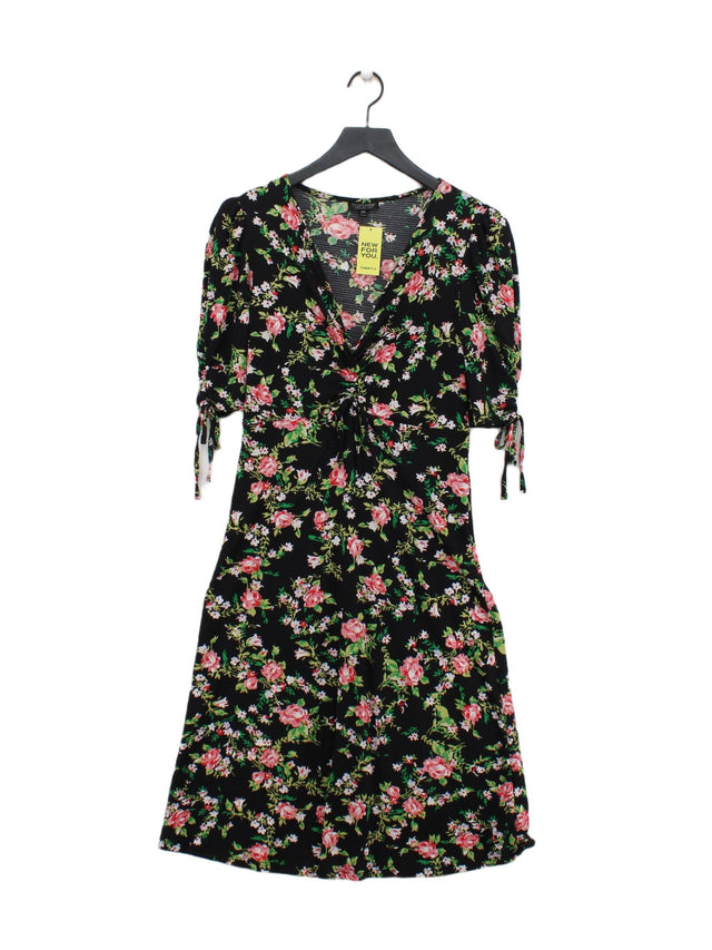 Topshop Women's Midi Dress UK 10 Multi Polyester with Elastane