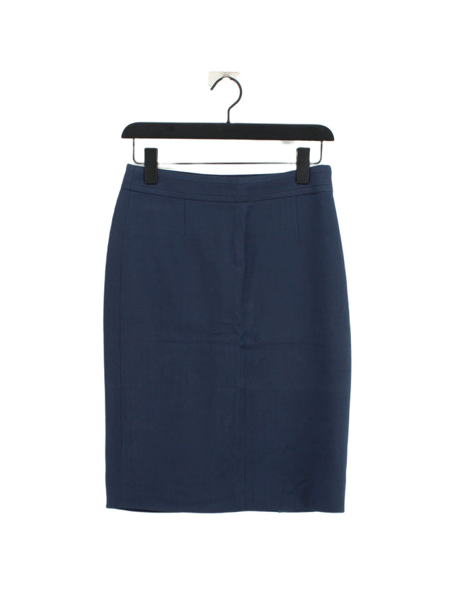 Hugo Boss Women's Midi Skirt UK 8 Blue Wool with Other