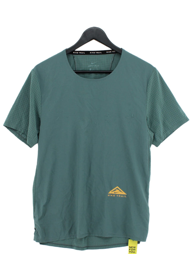 Nike Men's T-Shirt S Green Elastane with Polyester