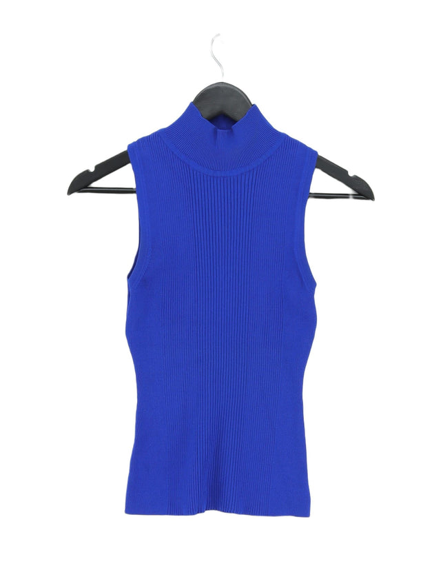 Karen Millen Women's T-Shirt S Blue Polyamide with Viscose