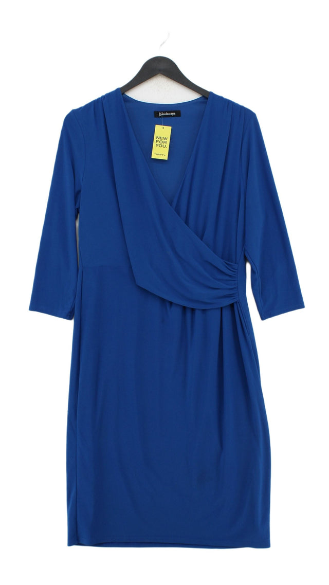 Kaleidoscope Women's Midi Dress UK 12 Blue Polyester with Elastane