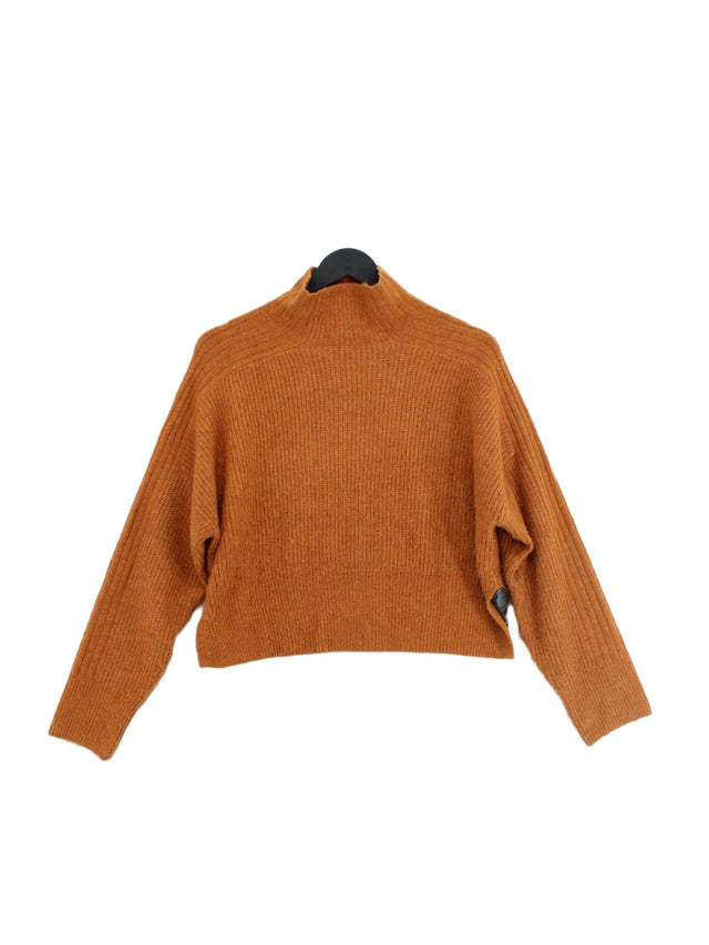 Topshop Women's Jumper S Tan Acrylic with Elastane, Polyester