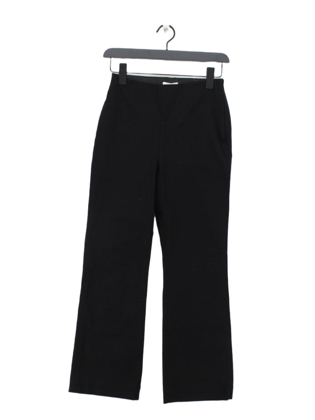 Arket Women's Suit Trousers UK 8 Black Cotton with Elastane