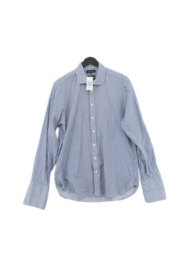 Austin Reed Men's Shirt Collar: 16 in Blue 100% Cotton