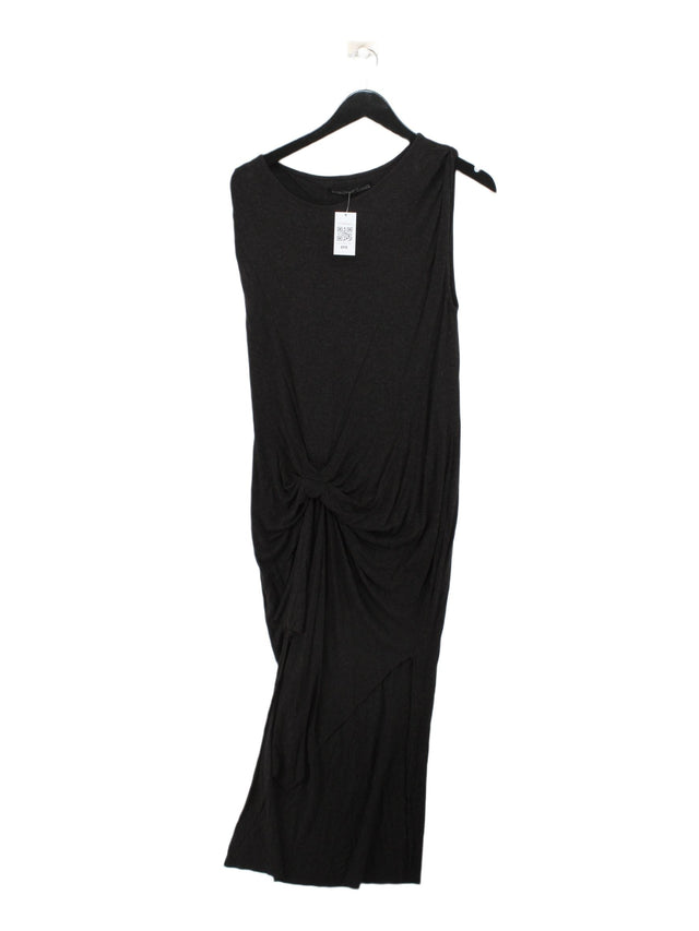 AllSaints Women's Maxi Dress UK 10 Grey Viscose with Angora