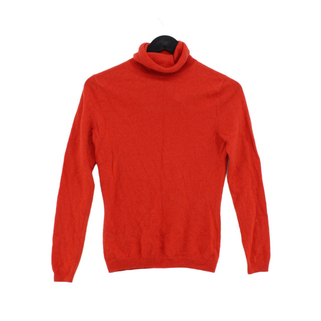 Pure Collection Women's Jumper UK 8 Red 100% Cashmere