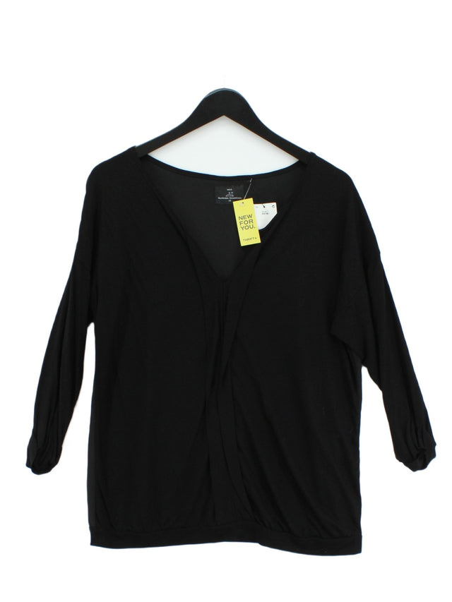 Next Women's Top UK 16 Black Viscose with Polyester