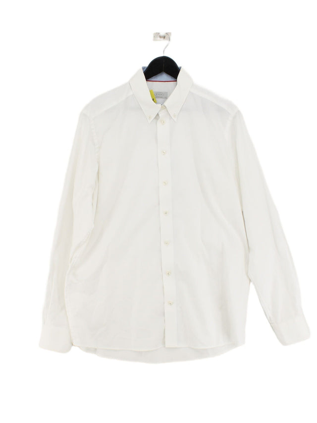 Eton Men's Shirt Collar: 17.5 in White 100% Cotton