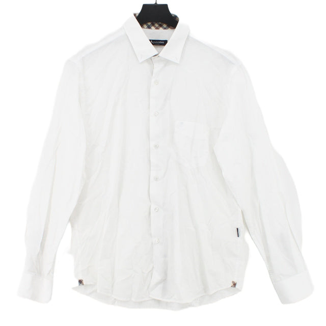 Aquascutum Men's Shirt Chest: 43 in White 100% Cotton