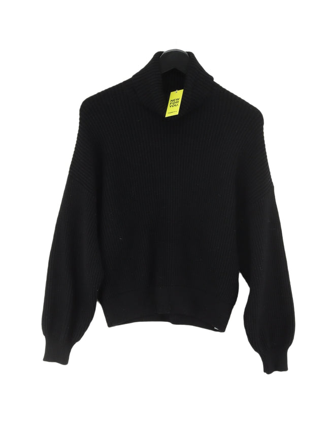 Zara Women's Jumper S Black Nylon with Polyester, Viscose