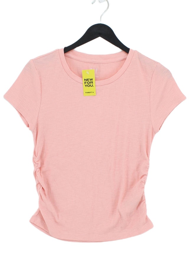 Gap Women's T-Shirt S Pink Polyester with Elastane, Viscose