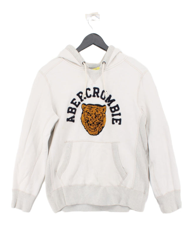 Abercrombie & Fitch Women's Hoodie XS White Cotton with Polyester