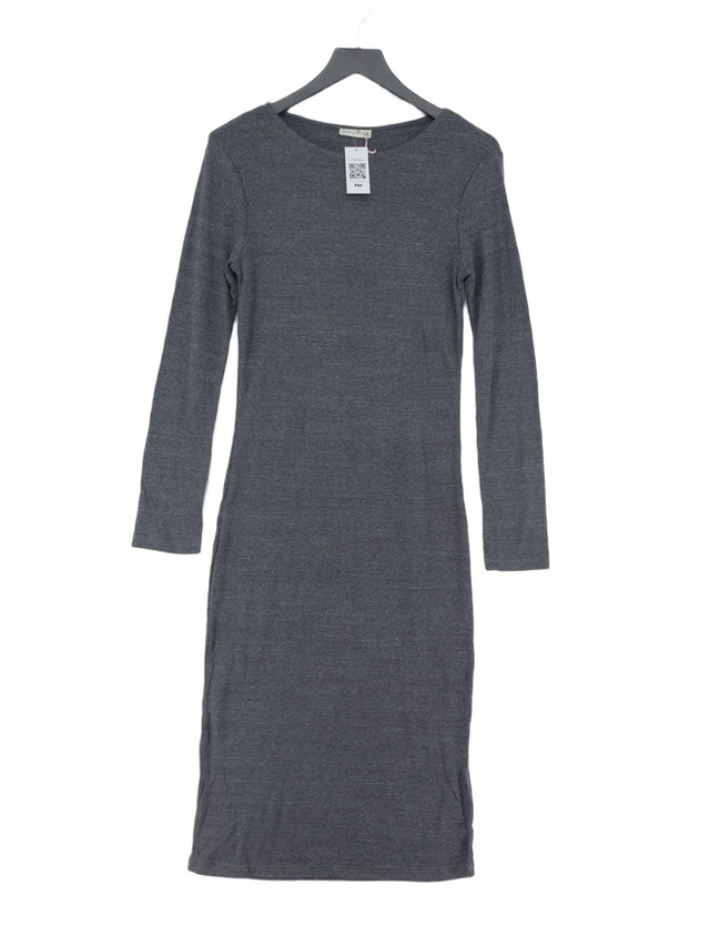 Whistles Women's Maxi Dress UK 16 Grey Polyester with Cotton, Viscose
