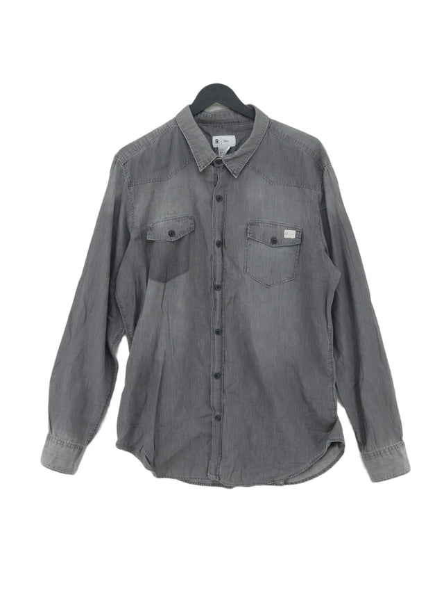 La Redoute Men's Shirt Chest: 41 in Grey 100% Cotton