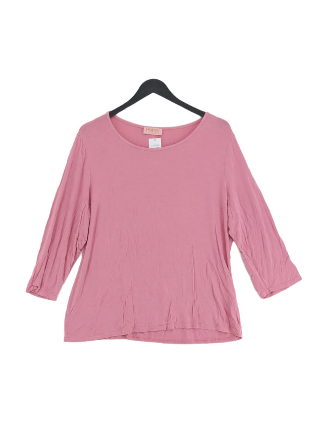 Popsy Women's T-Shirt M Pink Viscose with Elastane