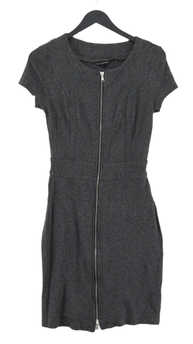 Limited Collection Women's Midi Dress UK 8 Grey Viscose with Elastane, Polyester