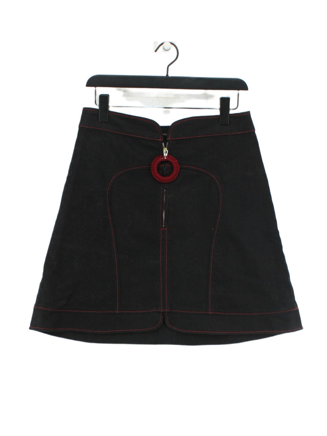 Ellery Women's Midi Skirt UK 12 Black Cotton with Elastane