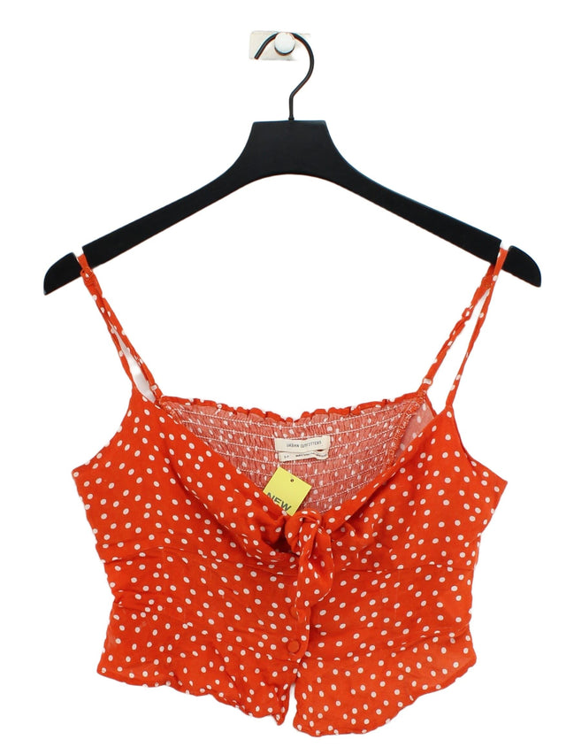 Urban Outfitters Women's Top S Orange 100% Viscose