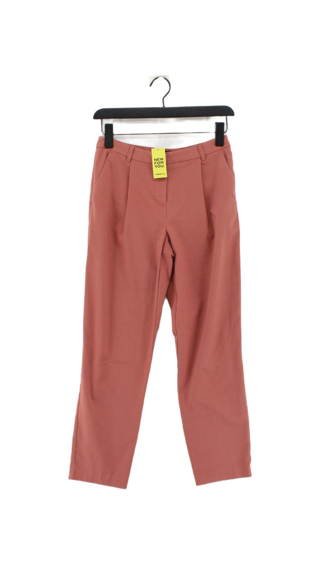 Topshop Women's Suit Trousers UK 6 Pink Polyester with Elastane, Viscose