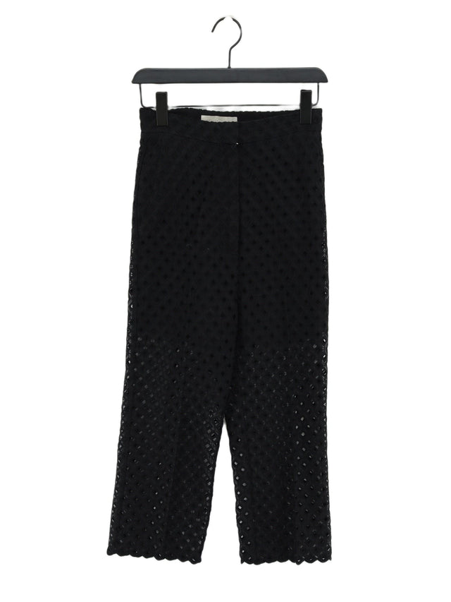 Stella McCartney Women's Trousers UK 10 Black Cotton with Other, Polyester, Silk