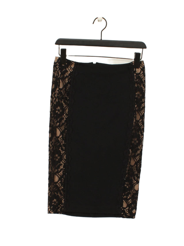 Oasis Women's Midi Skirt S Black Polyester with Elastane
