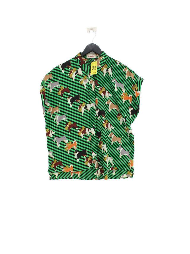 Louche Women's Shirt UK 12 Green 100% Polyester