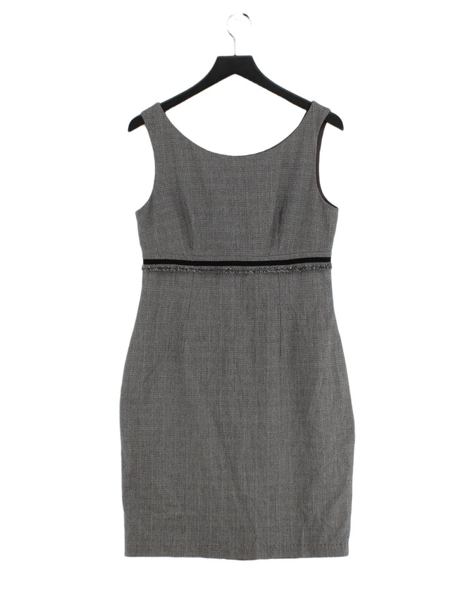 Oasis Women's Midi Dress UK 14 Grey Polyester with Elastane, Other, Viscose