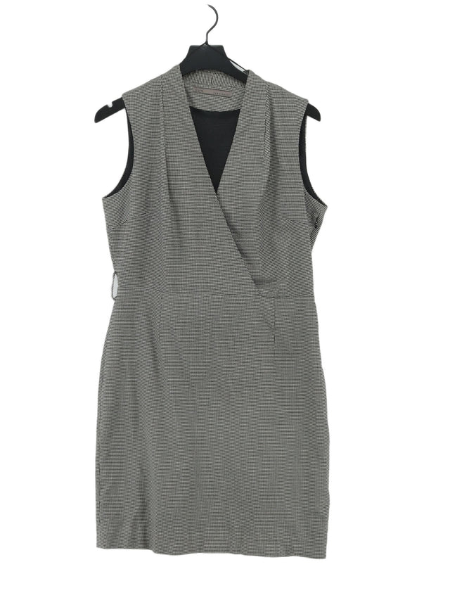 Zara Basic Women's Midi Dress XL Grey Polyester with Elastane, Viscose