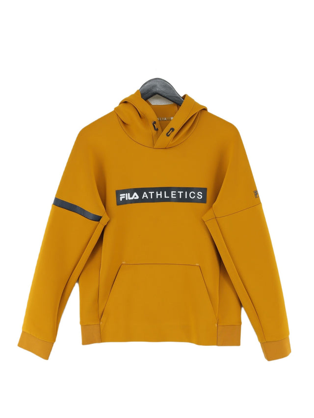 Fila Women's Hoodie S Orange Polyester with Spandex