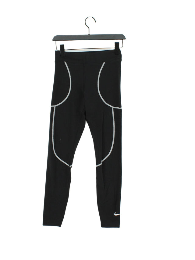 Nike Women's Leggings S Black Cotton with Elastane, Polyester