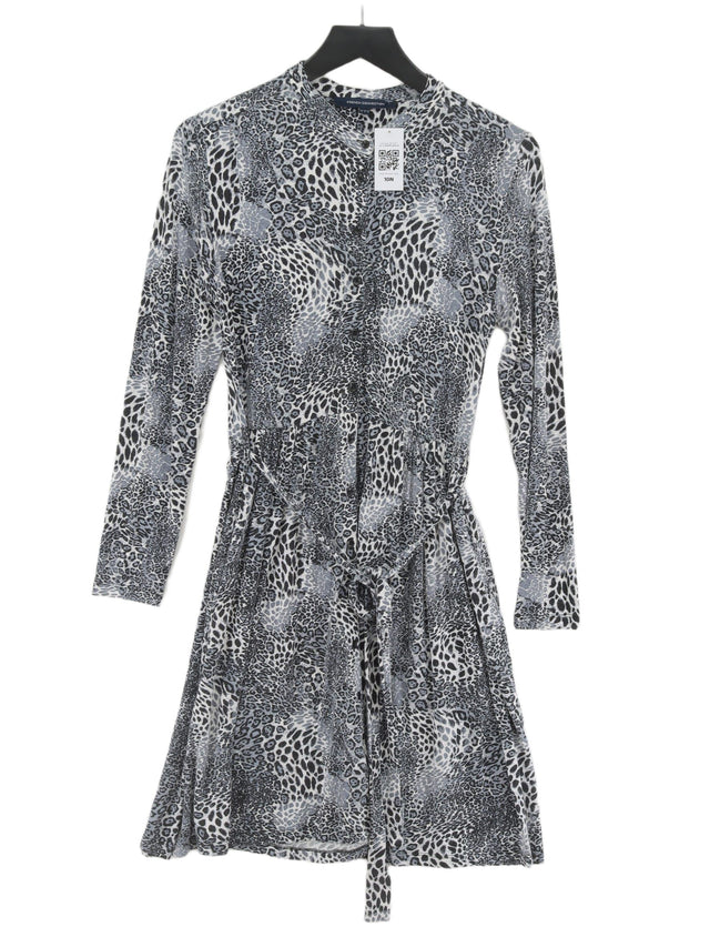 French Connection Women's Midi Dress UK 10 Grey Viscose with Elastane