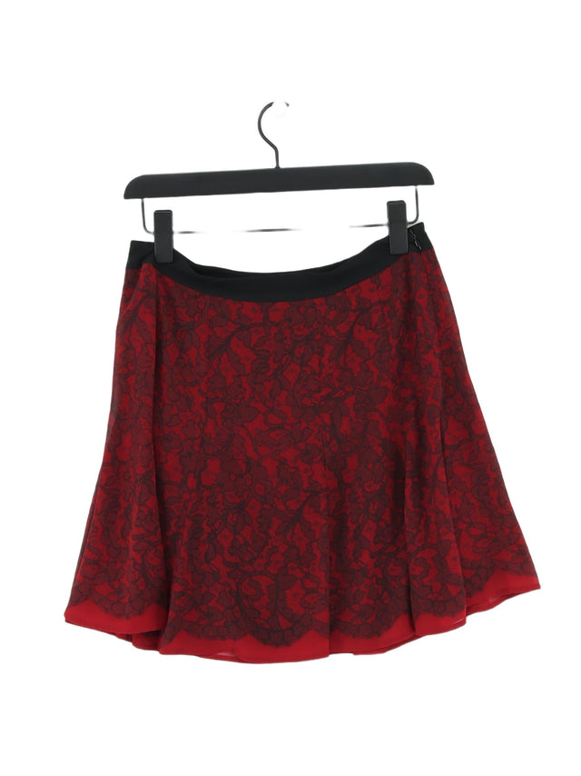 Michael Kors Women's Mini Skirt UK 10 Red 100% Polyester