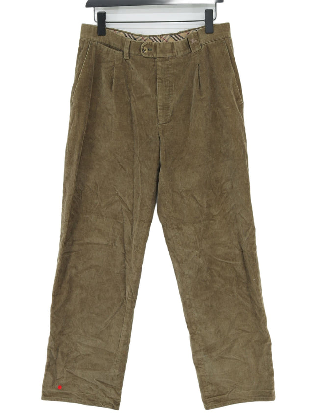 Burberry Men's Trousers W 33 in Brown Cotton with Other, Polyester