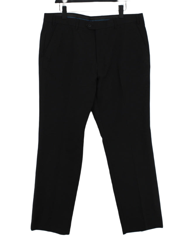 Next Men's Trousers W 38 in Black 100% Polyester