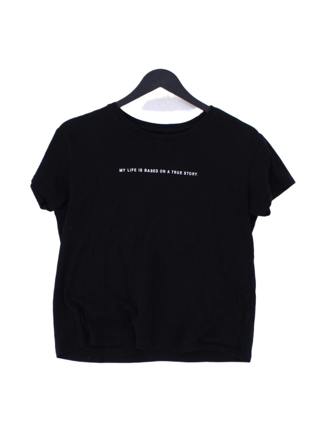 Reserved Women's T-Shirt S Black 100% Cotton