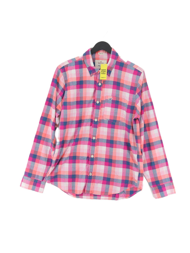 Hollister Women's Shirt M Pink Cotton with Elastane