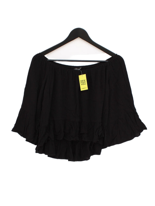 Topshop Women's Top UK 8 Black 100% Other