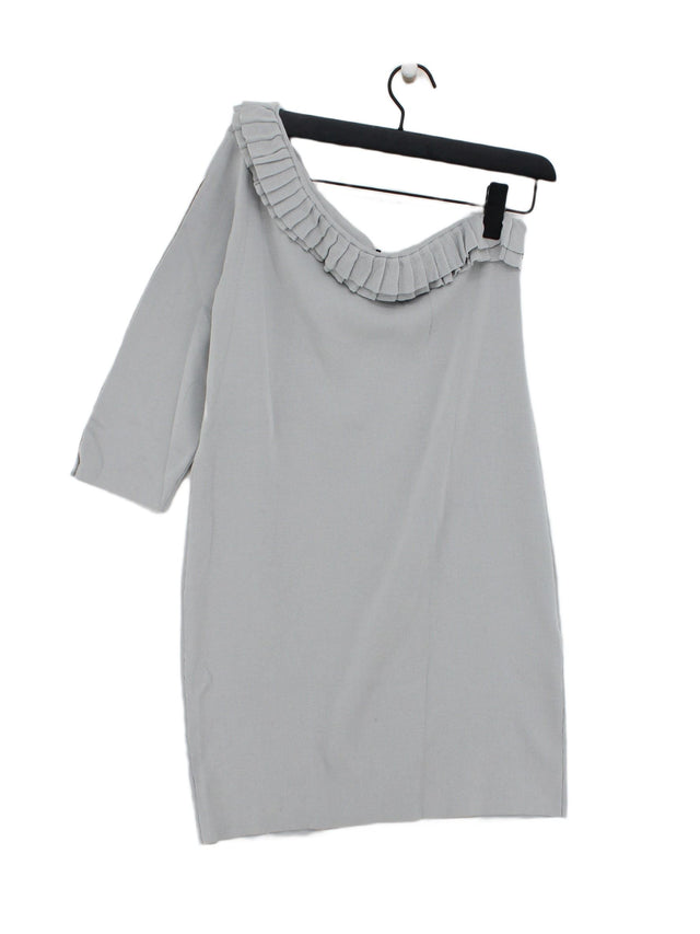 Liu Jo Women's Midi Dress S Grey Viscose with Cotton, Polyester