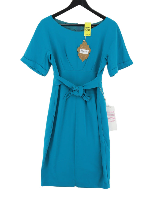 Jolie Moi Women's Midi Dress UK 12 Blue Polyester with Elastane, Viscose