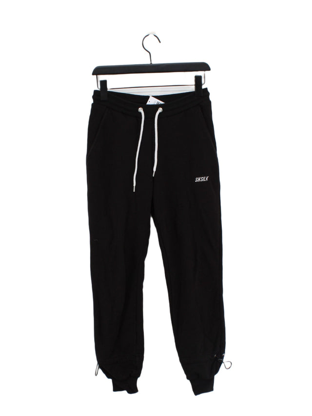 SikSilk Women's Sports Bottoms S Black Cotton with Polyester