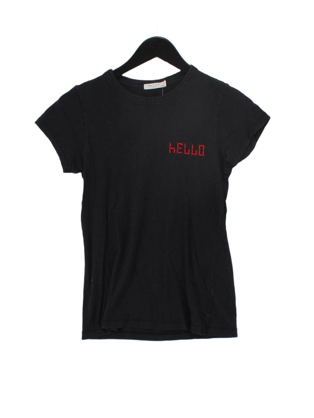 Rag & Bone Women's T-Shirt XS Black 100% Cotton