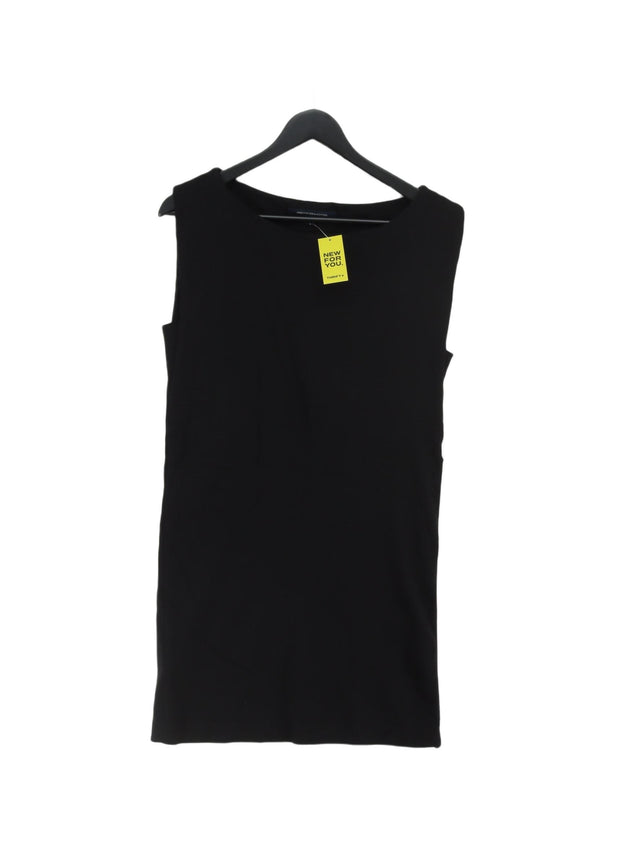 French Connection Women's Midi Dress UK 6 Black Viscose with Elastane, Polyamide