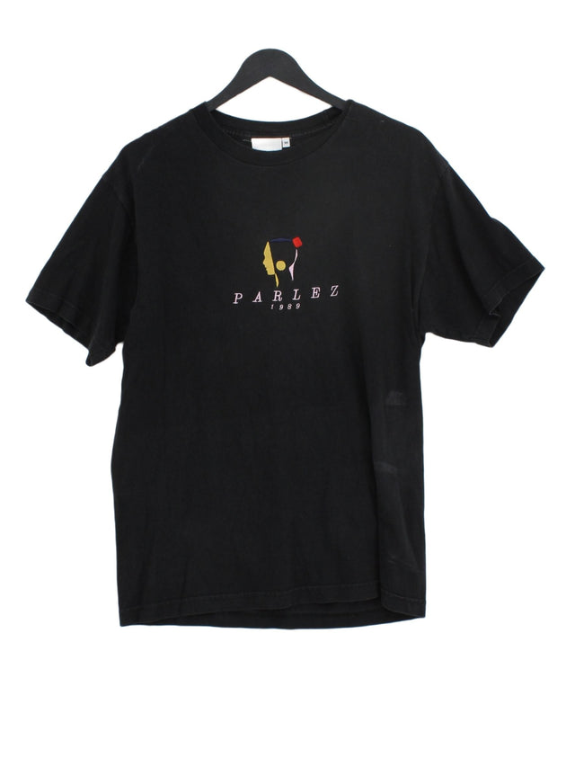 Parlez Men's T-Shirt M Black 100% Cotton