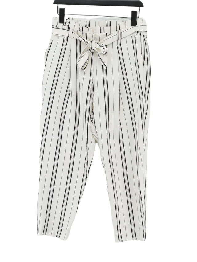 New Look Women's Trousers UK 10 White Polyester with Elastane