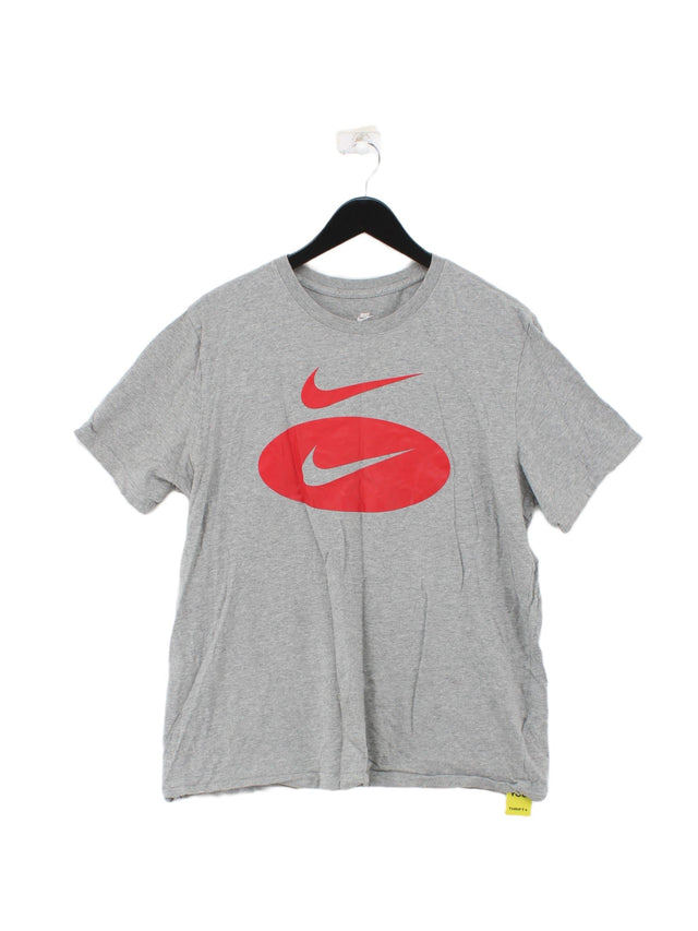 Nike Women's T-Shirt L Grey 100% Cotton