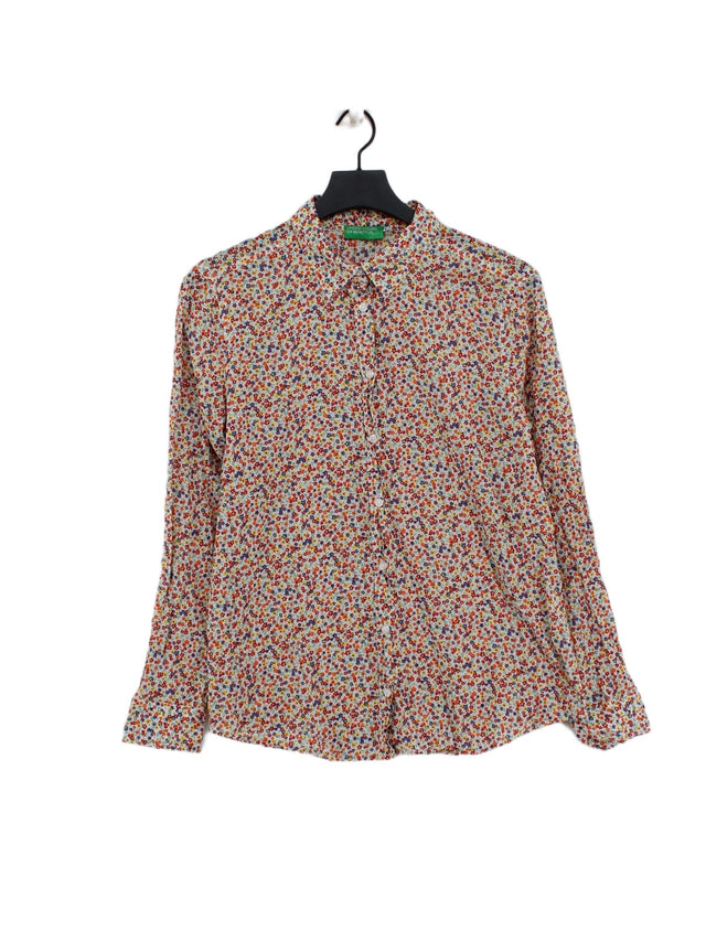 United Colors Of Benetton Women's Shirt M Multi 100% Cotton