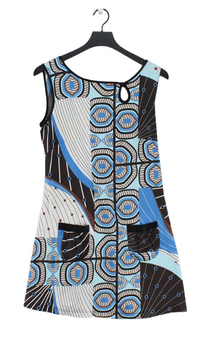 Closet Women's Midi Dress UK 12 Blue Polyester with Spandex